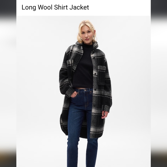 GAP Long Wool Shirt Jacket - Picture 7 of 8